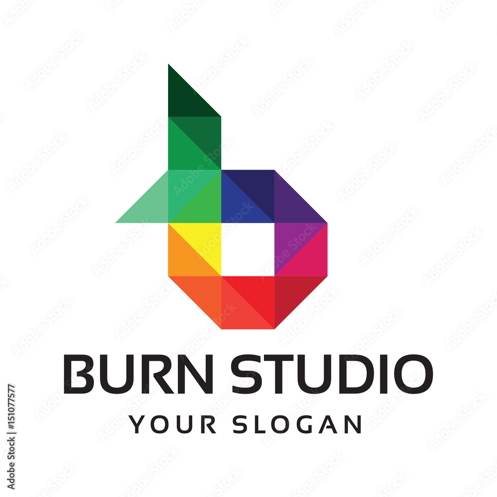 Burn Letter B Logo