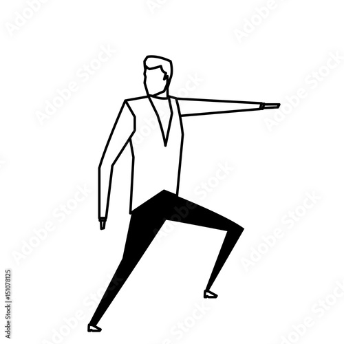 business man manager work dynamic vector illustration