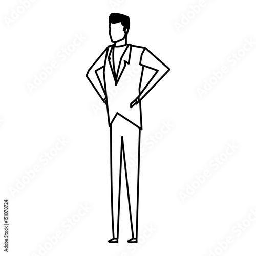 business man manager work dynamic vector illustration
