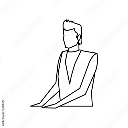 business man manager work dynamic vector illustration