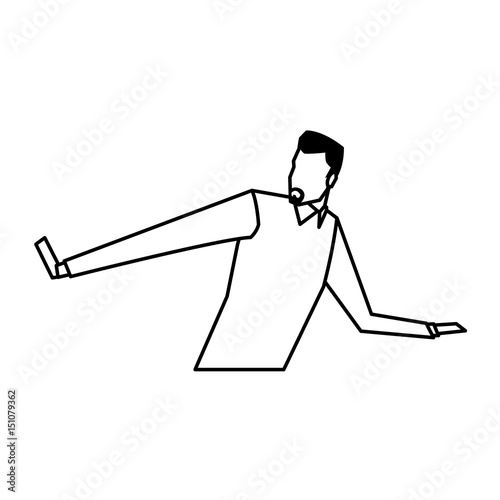 business man manager work dynamic vector illustration