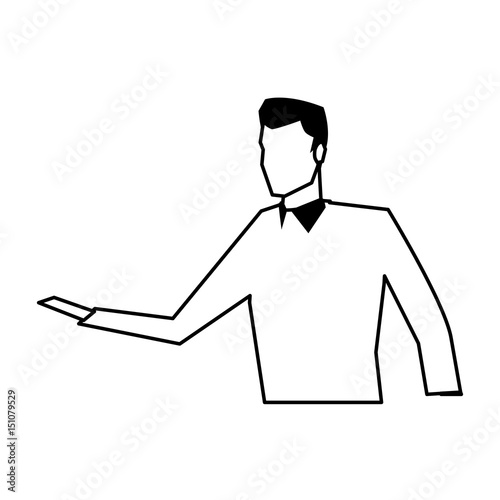 business man manager work dynamic vector illustration