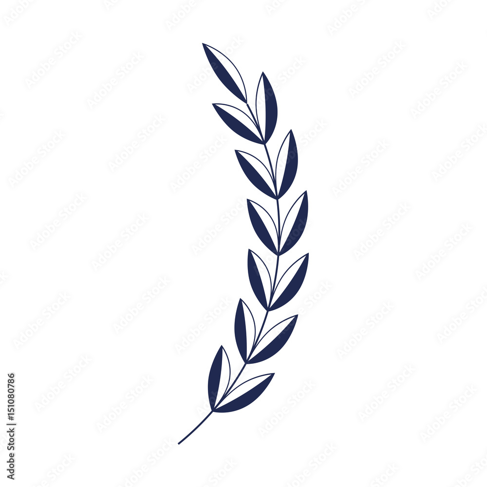 Fototapeta premium leaves icon over white background. vector illustration