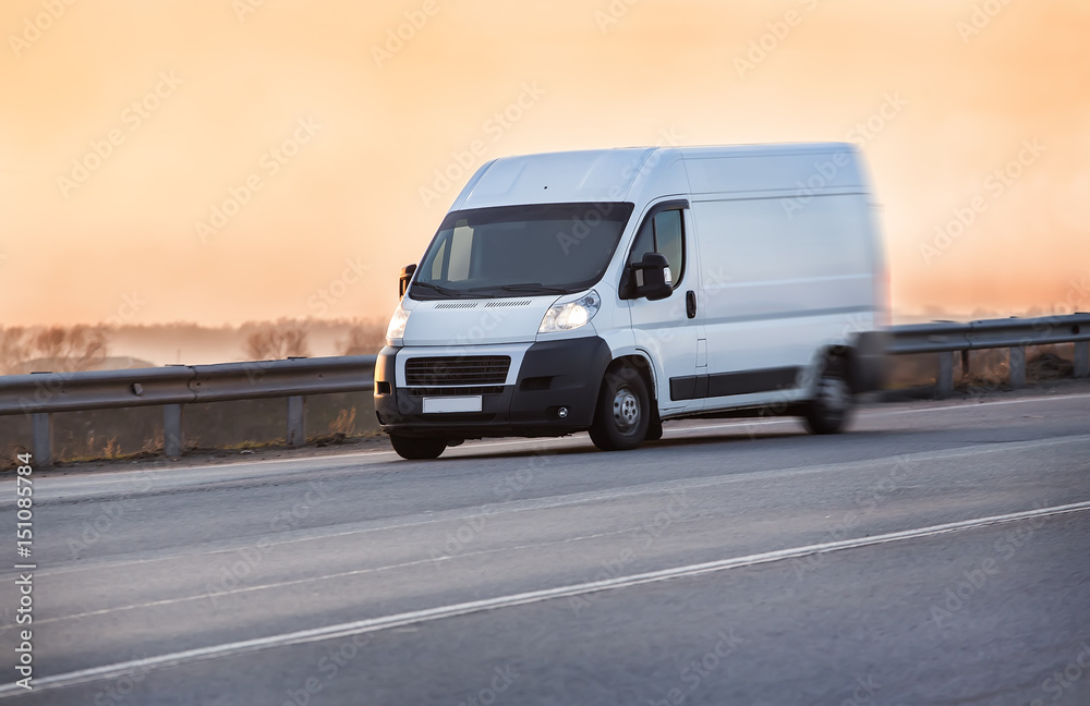 truck is moving along the highway truck is moving along the highway