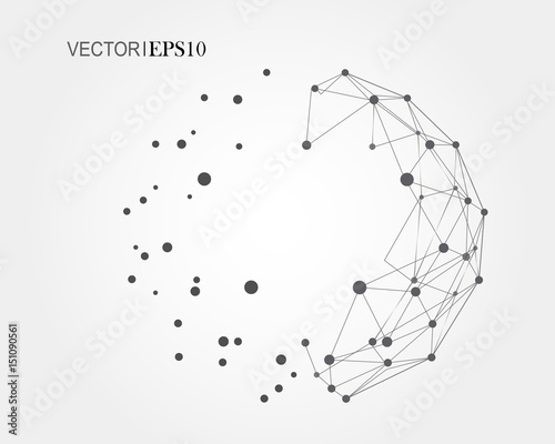 Connection concept. Geometric vector background for business or science presentation.