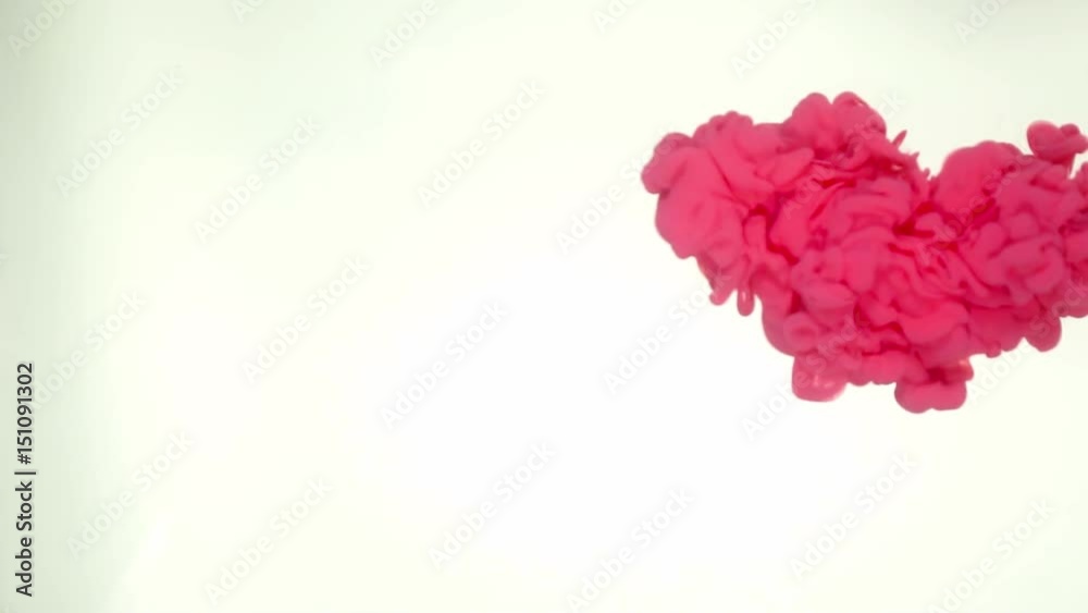 Red and white ink in water abstract background texture slow motion Red and white ink in water abstract background texture slow motion