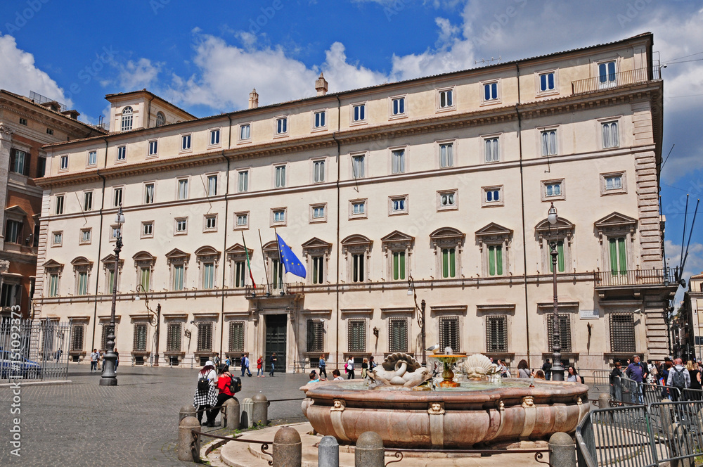 Obraz premium Roma, Palazzo Chigi sede del Governo italiano
