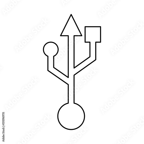 USB connection technology icon vector illustration graphic design
