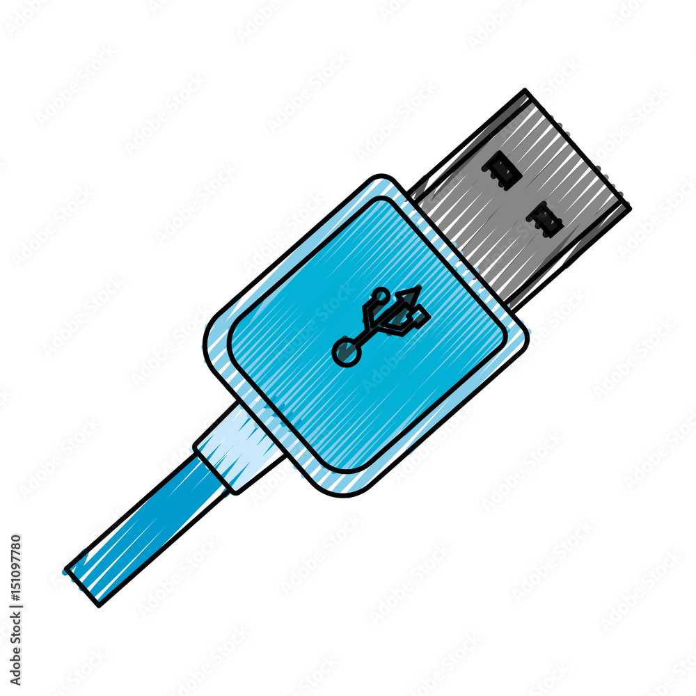 USB connection technology icon vector illustration graphic design USB connection technology icon vector illustration graphic design
