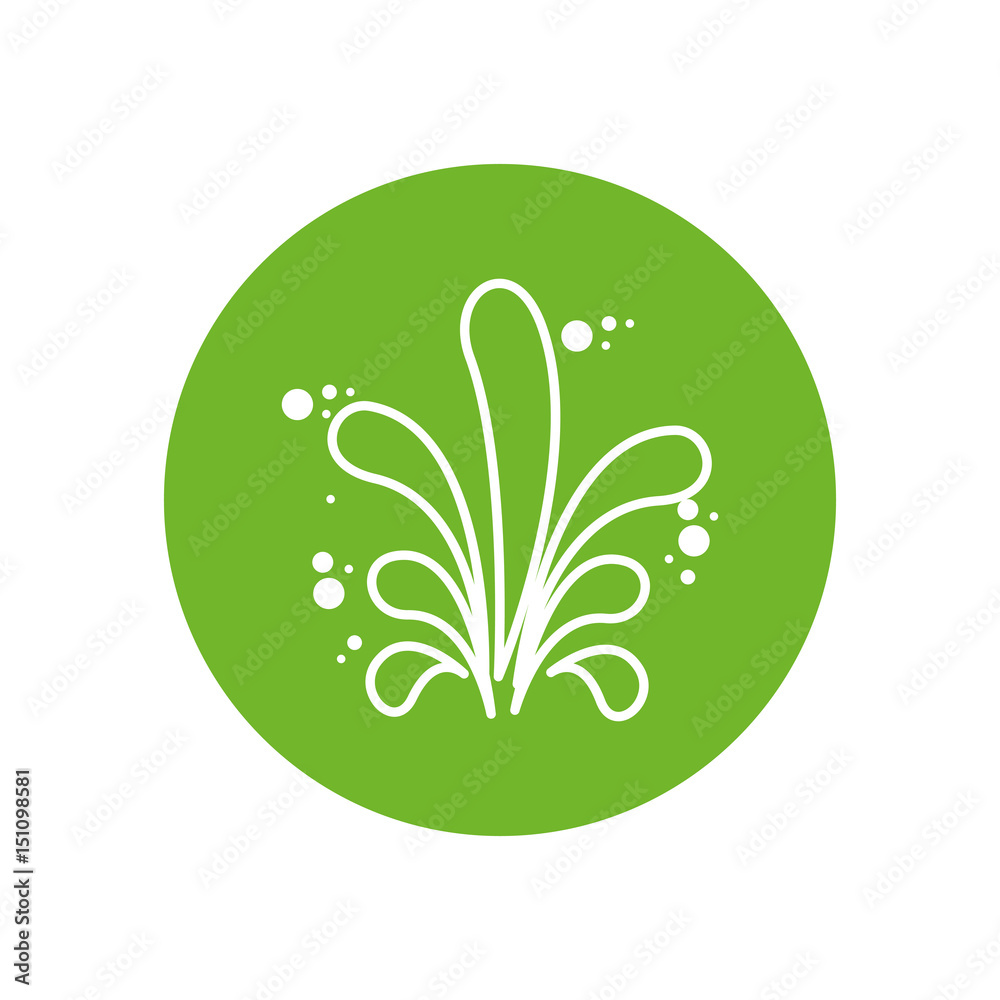 Fototapeta premium creative shapes icon over green circle and white background. vector illustration