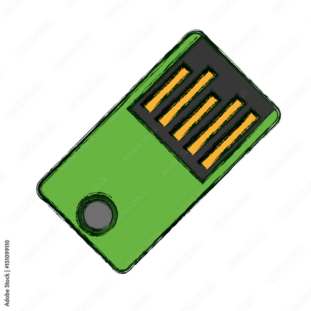 USB connection technology icon vector illustration graphic design
