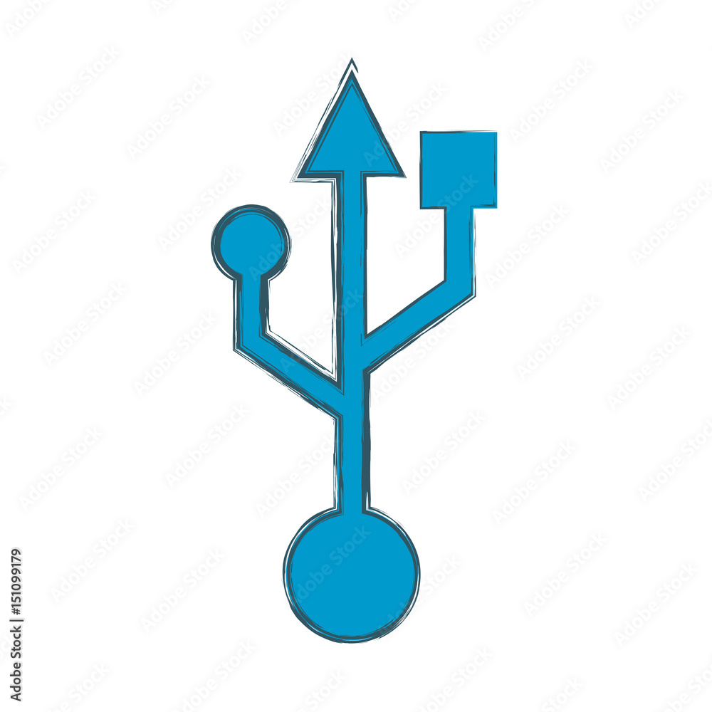 USB connection technology icon vector illustration graphic design USB connection technology icon vector illustration graphic design