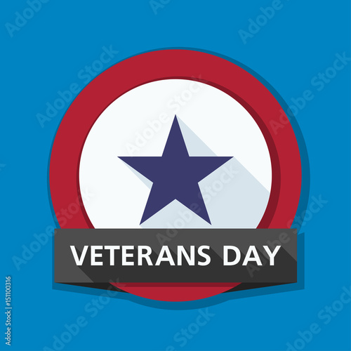 Veterans Day button illustration