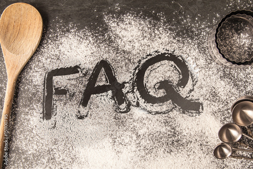 Handwritten word drawn in the flour - FAQ
