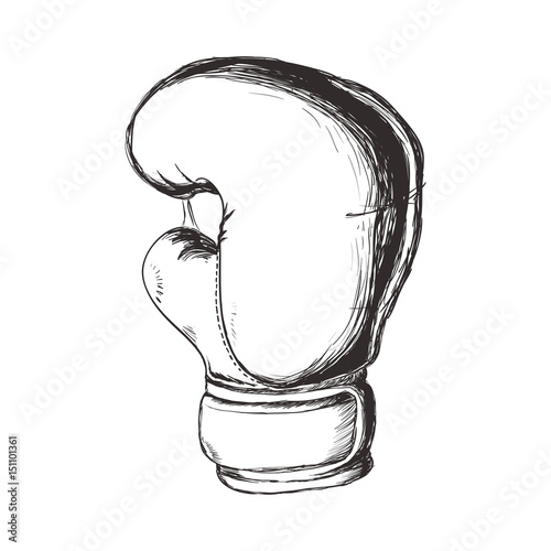 Boxing glove equipment icon vector illustration graphic design