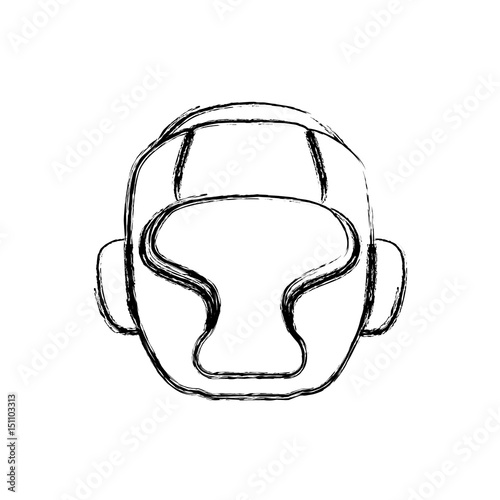 Boxing mask equipment icon vector illustration graphic design