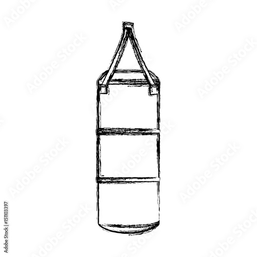 Boxing bag equipment icon vector illustration graphic design