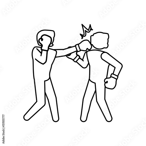Boxing figther trainning icon vector illustration graphic design