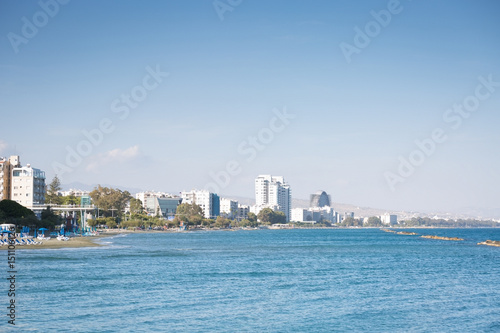 Beautiful Seashore and City View at Limassol Cyprus