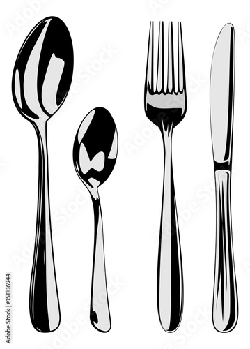Cutlery set vector illustration