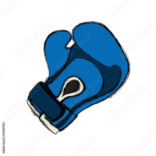 Boxing glove equipment icon vector illustration graphic design