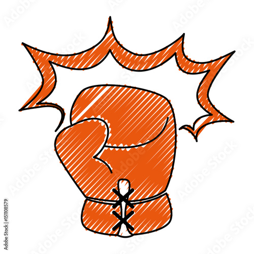 Boxing glove equipment icon vector illustration graphic design