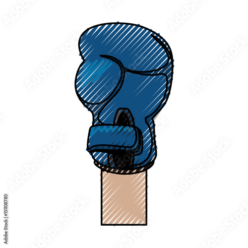 Boxing glove equipment icon vector illustration graphic design