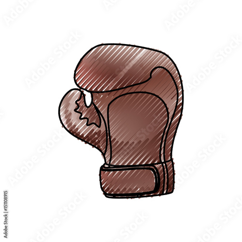 Boxing glove equipment icon vector illustration graphic design