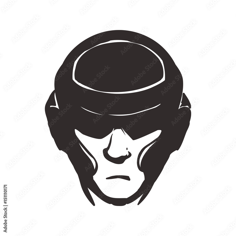 Boxing mask equipment icon vector illustration graphic design Boxing mask equipment icon vector illustration graphic design