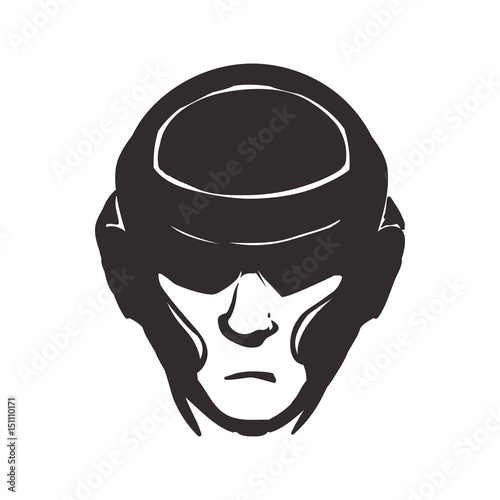 Boxing mask equipment icon vector illustration graphic design