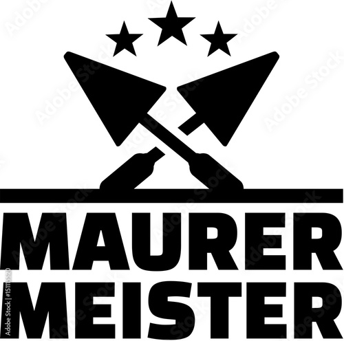 Mason master german with crossed trowels