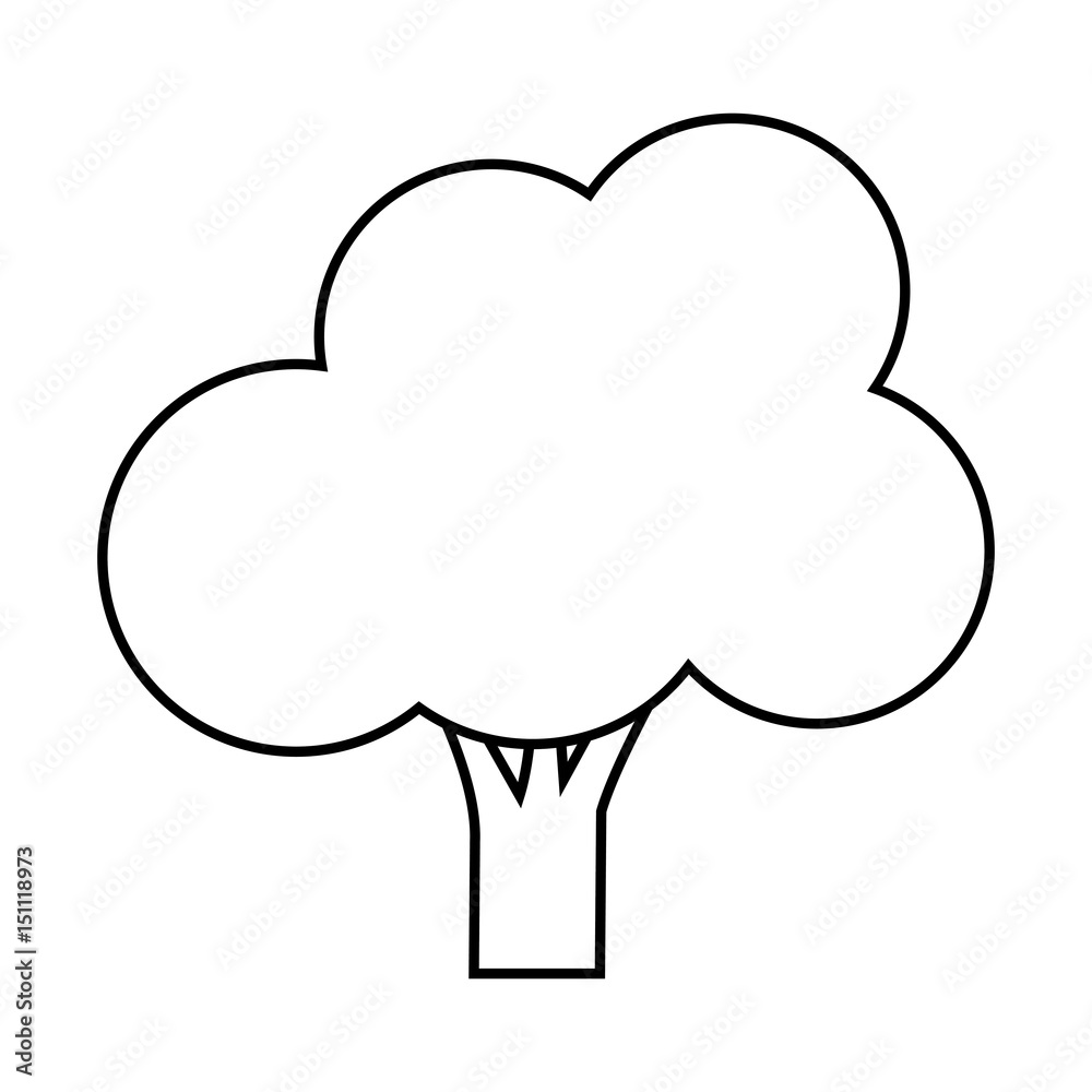 tree icon over white background. vector illustration