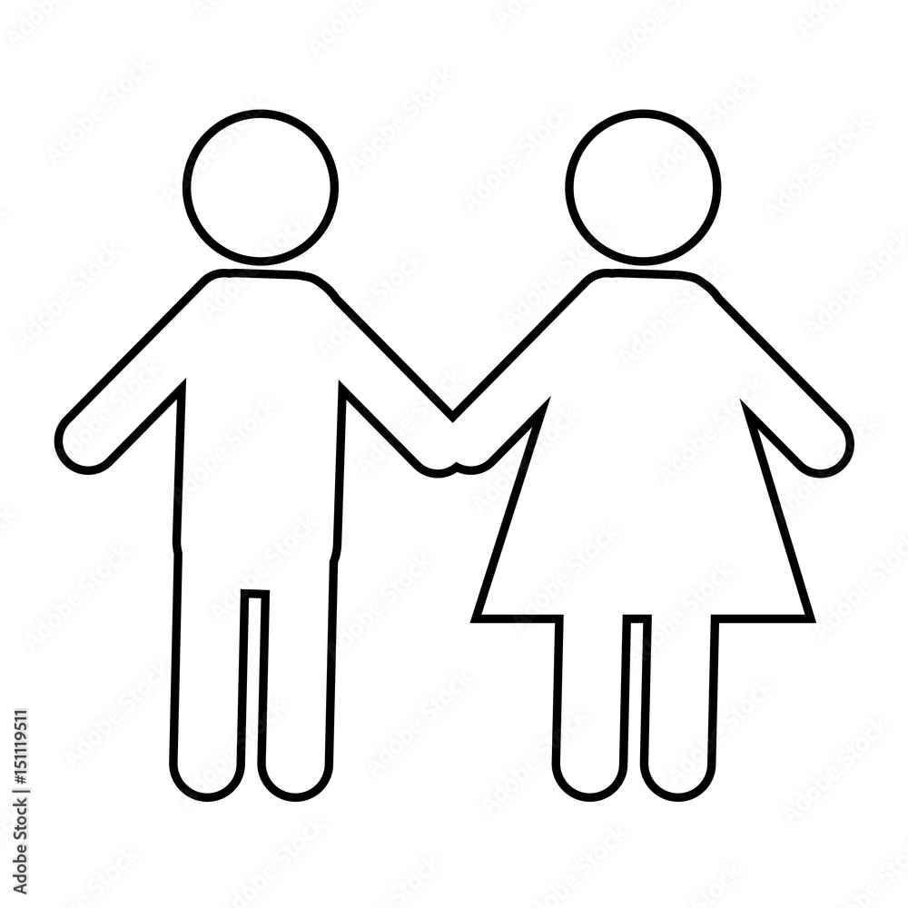 pictogram couple icon over white background. vector illustration pictogram couple icon over white background. vector illustration