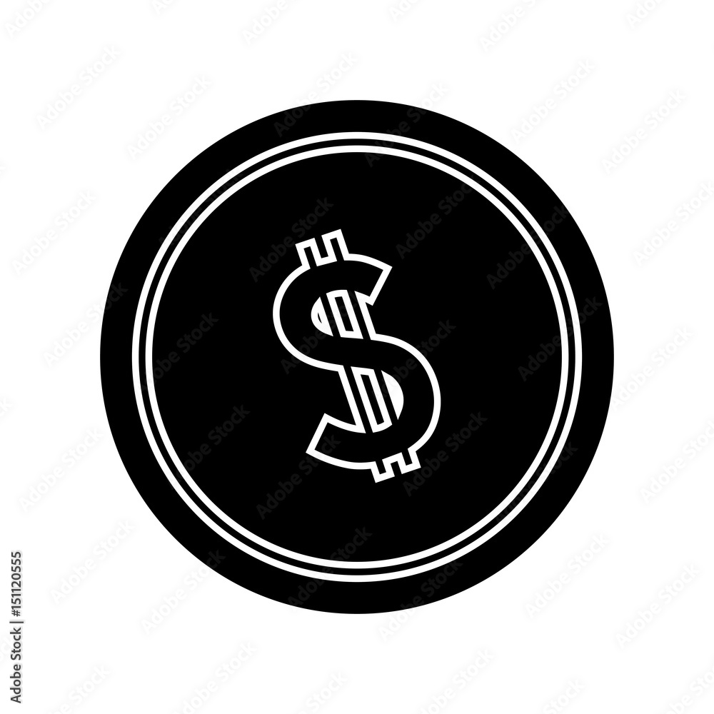 money coin icon over white background. vector illustration money coin icon over white background. vector illustration
