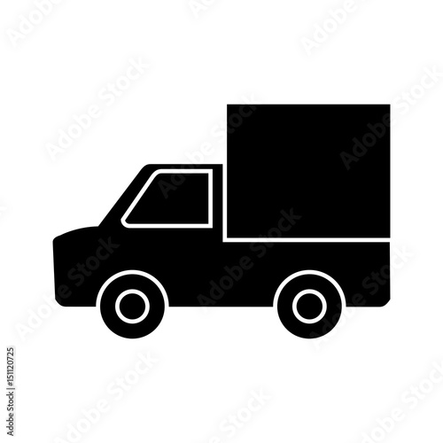 cargo truck icon over white background. vector illustration