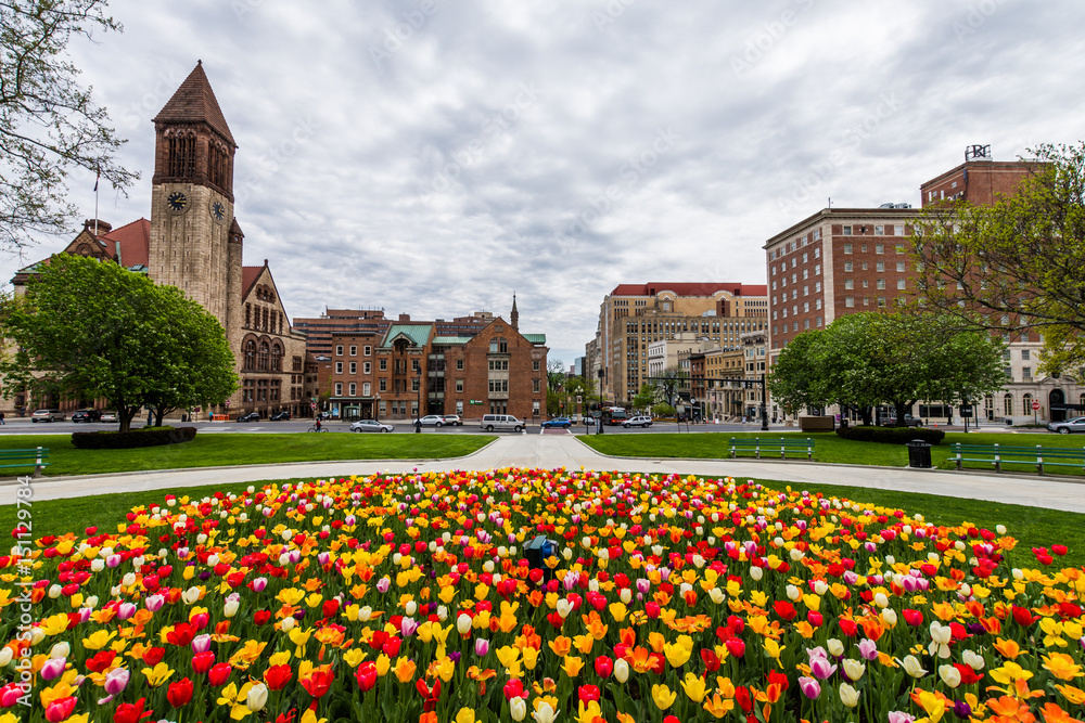 Capitol Building Area in East Capitol Park in Albany, New York
