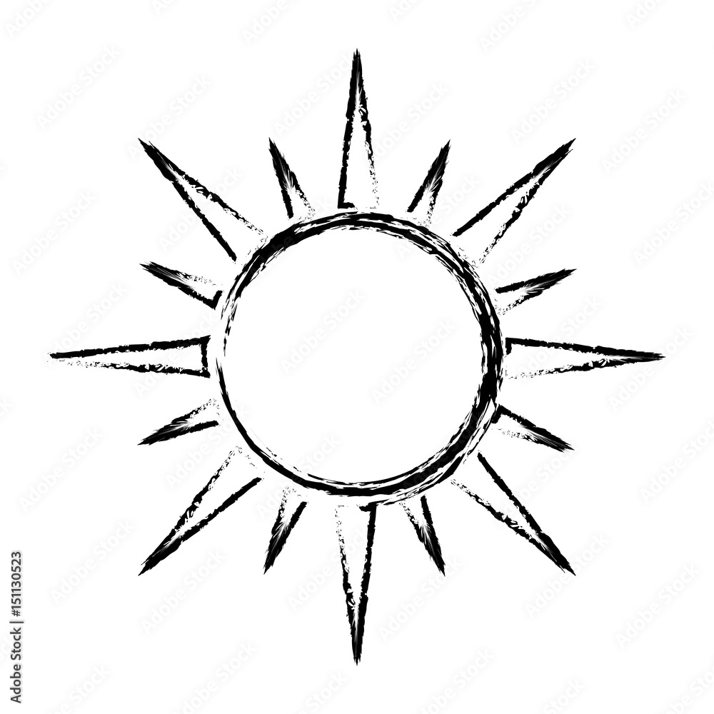 sun icon over white background. vector illustration