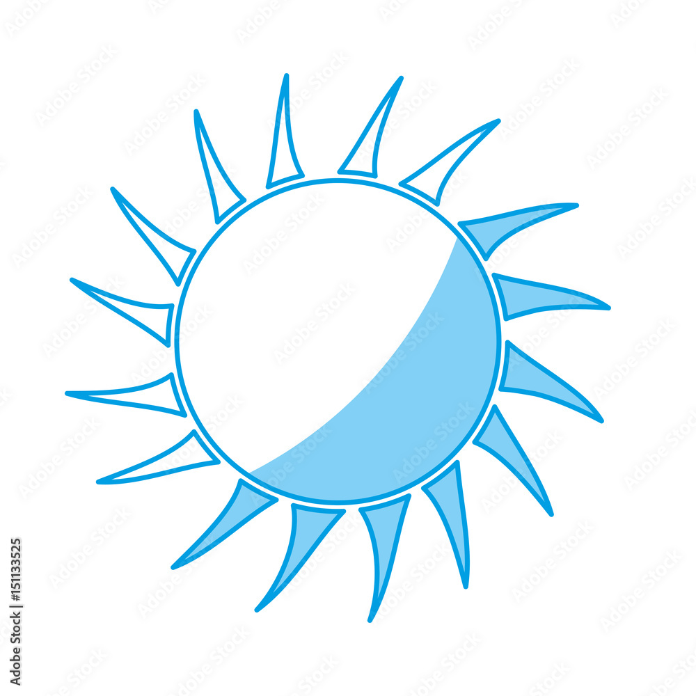 sun icon over white background. vector illustration