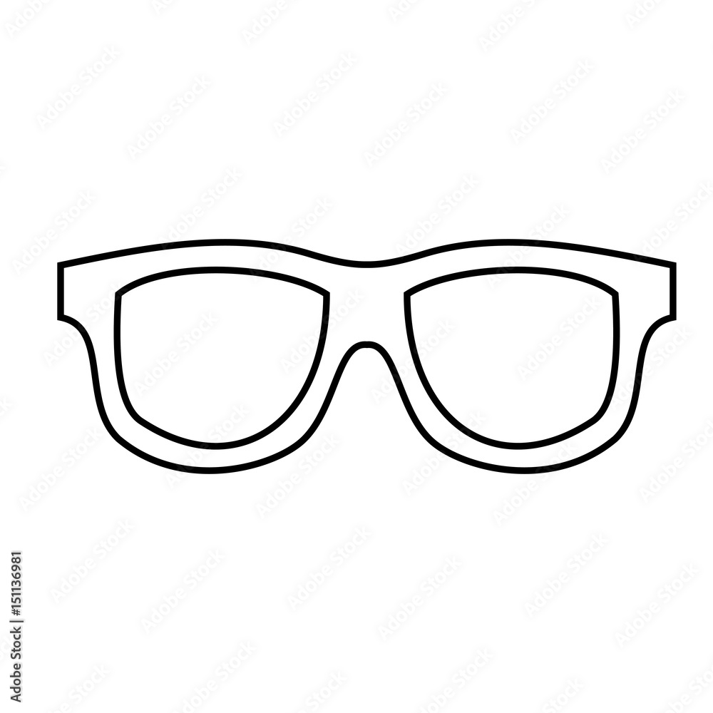 glasses accessory icon over white background. vector illustration glasses accessory icon over white background. vector illustration