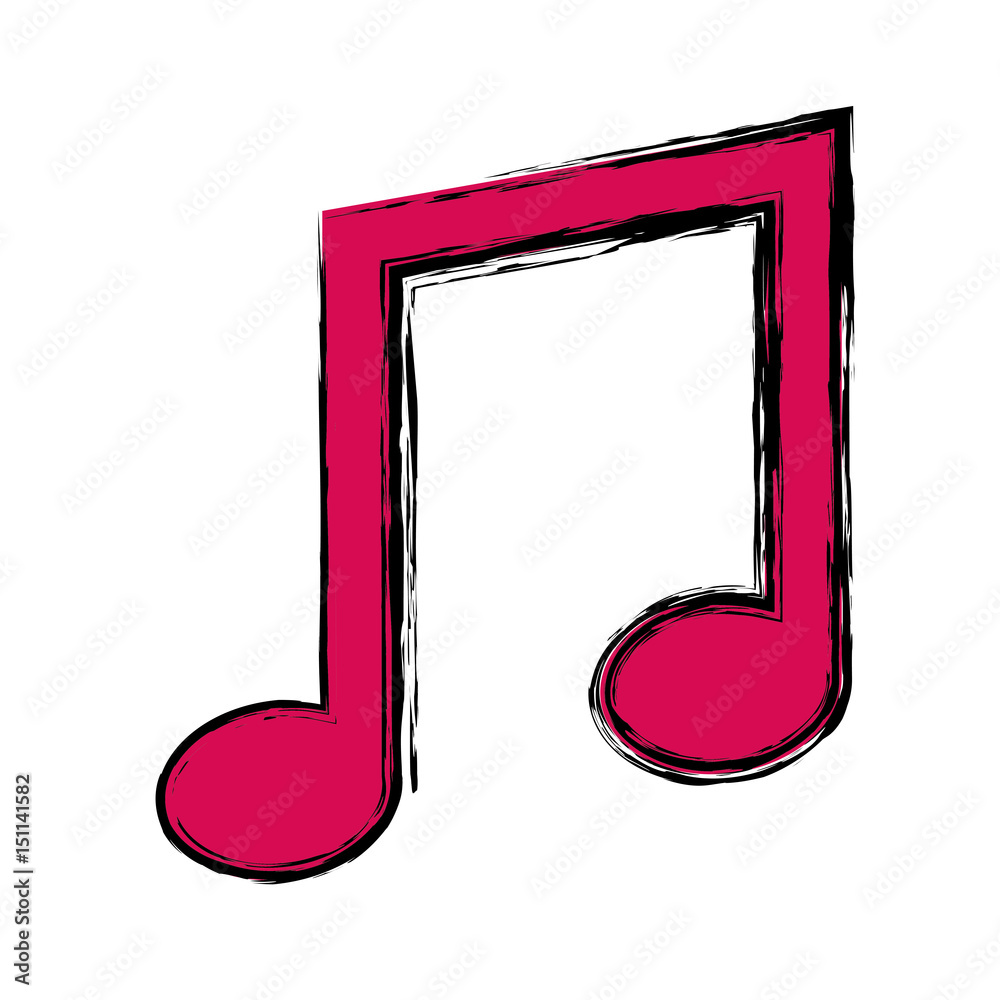 musical note icon over white background. vector illustration musical note icon over white background. vector illustration