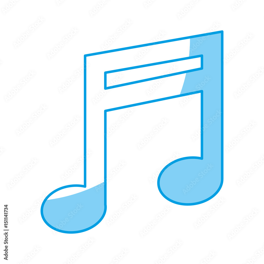 musical note icon over white background. vector illustration musical note icon over white background. vector illustration