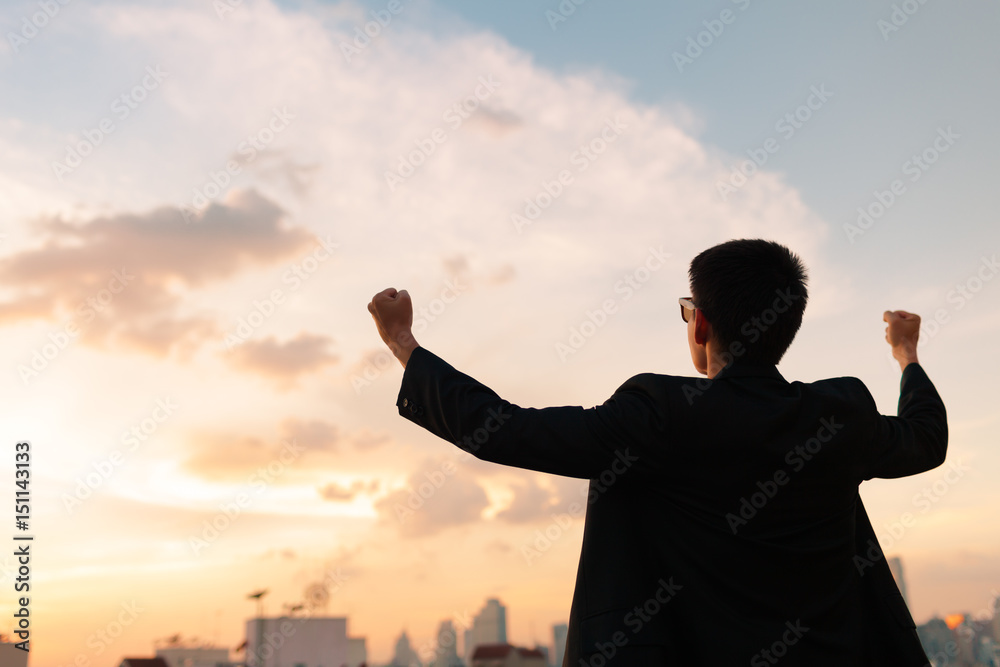 People winning concept. Confident and successful businessman in the city. People winning concept. Confident and successful businessman in the city.
