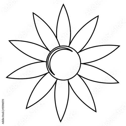 flower icon over white background. vector illustration