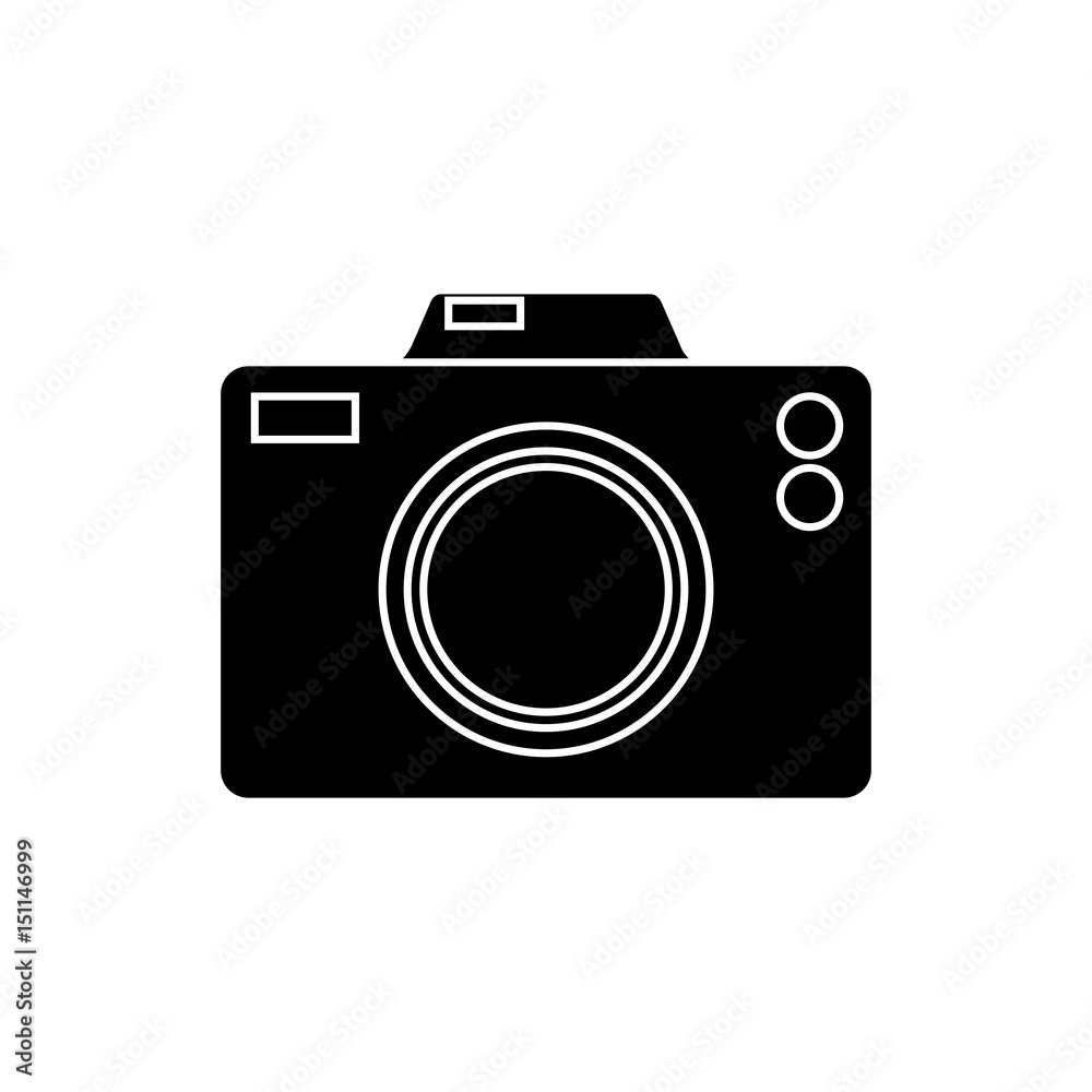 photographic camera icon over white background. vector illustration photographic camera icon over white background. vector illustration