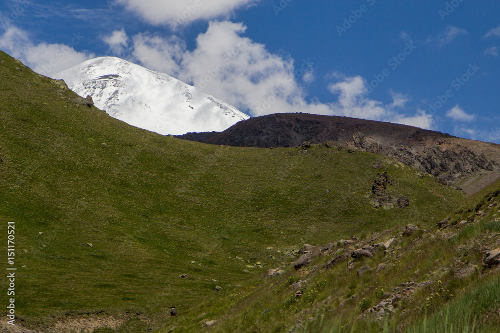 Walking of the mountains of the Elbrus region