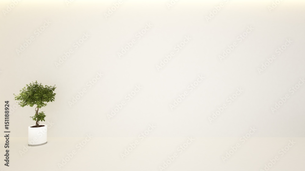 Empty space in home - 3D Rendering Empty space in home - 3D Rendering