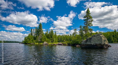 rocky shoreline, sawbill lake, bwcaw