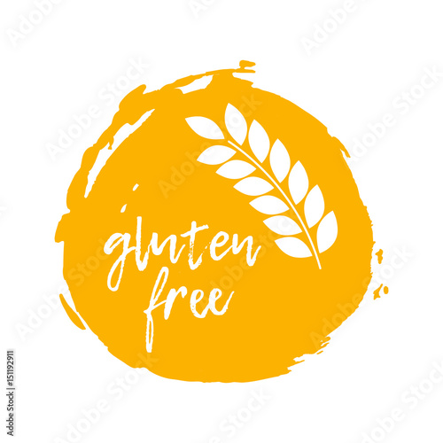 Gluten Free Label. Food intolerance symbols. Vector illustration