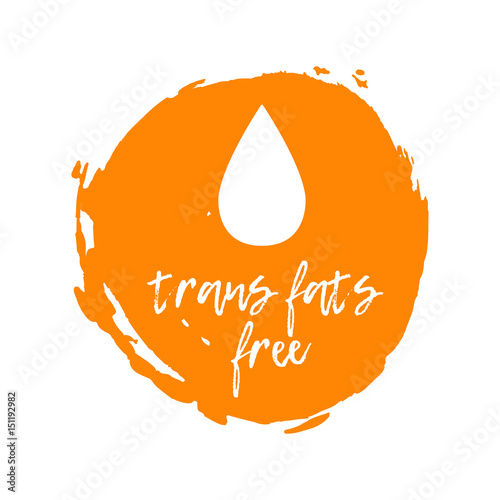 Trans Fats Free icon. Food intolerance symbols. Vector illustration