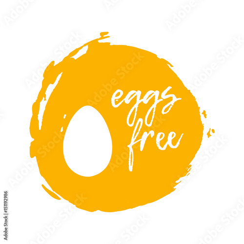 Egg Free icon. Food intolerance symbols. Vector illustration